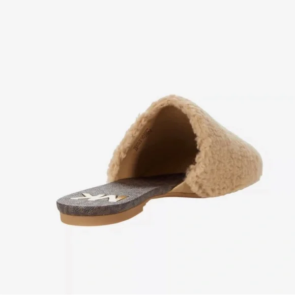 MICHAEL MICHAEL KORS Renee Pointed Toe Slip On Faux Fur Mule Slippers Shoes 10 - Picture 2 of 13
